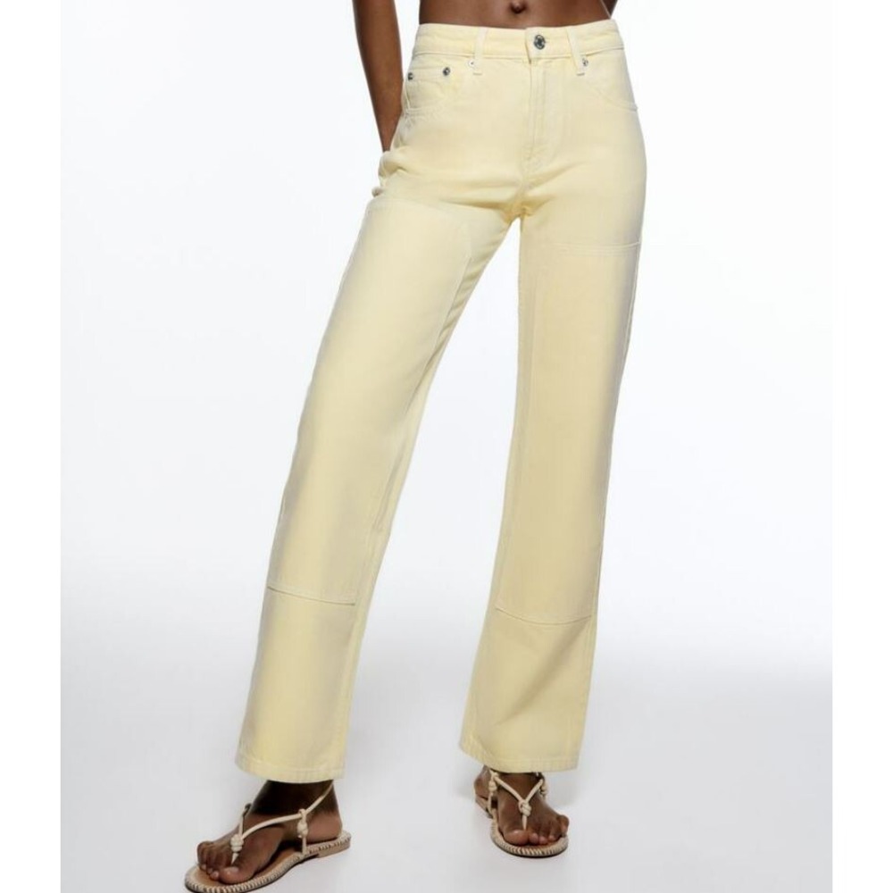 ZARA WOMAN women jeans 5252/211/300 denim yellow USA sz 0 $98